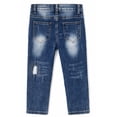 thumbnail image 2 of KIDSCOOL SPACE Jean pour Filles, Taille Élastique Intérieure, Pantalon en Denim Déchiré., 2 of 6