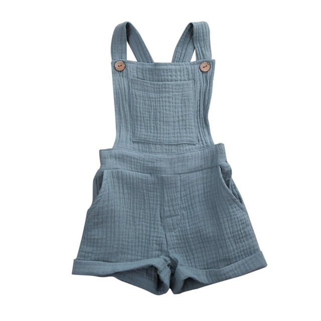 Unisex Infant Baby Square Neck Romper Pure Color Strap Bodysuit
