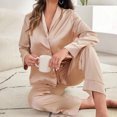 thumbnail image 2 of Fvwitlyh Pyjama Simple et Élégant Combinaison à Manches Longues pour Femmes Confortable et Extensible pour Toutes les Saisons Or Rose, 2 of 5