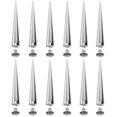 thumbnail image 1 of Bamboohart 10 Pcs Pointes de Cônes Argentées Rivets Métalliques Rivets à Vis Pointes Métalliques pour Bricolage, 1 of 10