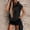 Black, variant on Women Plus Size Fashion Solid Hooded Sweatshirt Short Sleeve Loose Blouse Top Front Pocket Sports Sweatshirts for Women Top with Drawstring Hoodies Women Long Winter Sweat Shirts Women Lightweight