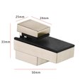 thumbnail image 2 of serony 2pcs Solid Metal Adjustable Wood Glass Shelf Bracket Wall Mount Brushed Glass Clamp for 3-15mm, 2 of 5
