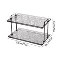 thumbnail image 2 of YIMWNYI Bathroom Kitchen Organizer 2 Tier Vanity Storage Rack, Cosmetic Organizer, Stackable Storage Rack, Elegant Design, Durable Plastic Material, Easy Maintenance, Home and Office Decor, 2 of 6