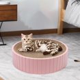 thumbnail image 2 of Milaget Round Cat Scratch Bed, Couch Bed, Replaceable Inner Core, Grinding Claw, Pink, 2 of 9
