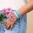 thumbnail image 4 of Grey and White | Silver | Double Mermaid Glass Bracelet, 4 of 7