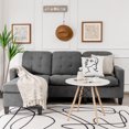 thumbnail image 2 of Costway Convertible Sectional Sofa Couch L-Shaped Couch Back Cushion Dark Gray, 2 of 9