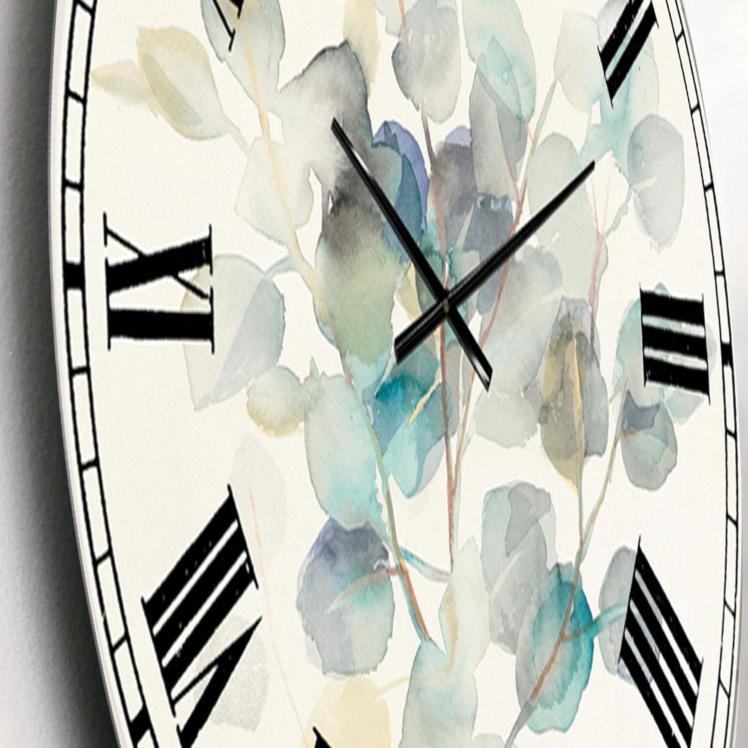 Designart Feuilles d'eucalyptus I horloge murale