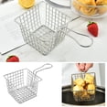 thumbnail image 1 of Mini Stainless Steel Frying Basket | Small French Fries Fry Basket | Snack Oil Filter Drying Basket with Handle | Rust-Resistant Restaurant Food Serving Decor | Easy Clean Alloy, 1 Piece, 1 of 9