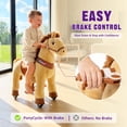 thumbnail image 2 of PonyCycle Kid-Powered Ride-On Horse Toy, No Battery, Hand Brake, Ages 4-7, Light Brown, E436, 2 of 11