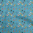 thumbnail image 1 of oneOone Coton Soie Vert Sarcelle Tissu Matière de Robe de Sport Tissu Imprimé Tissu au Mètre 42 Pouces de Large, 1 of 4