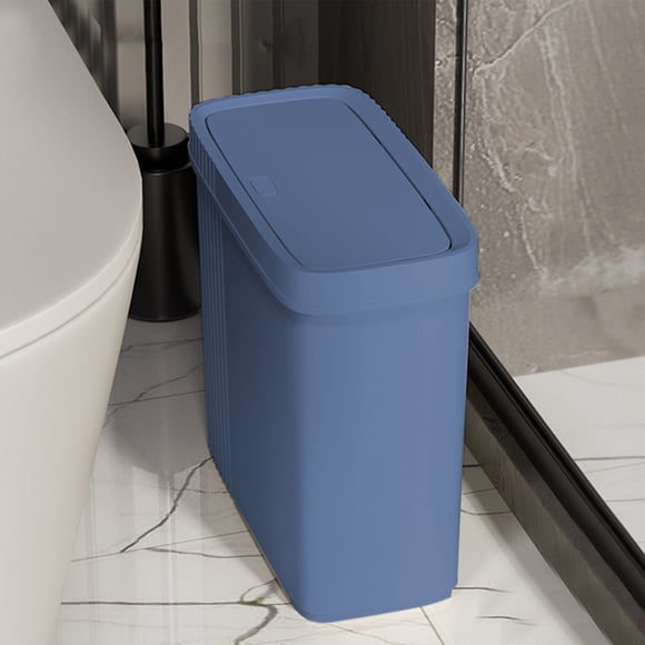 Meitianfacai Bathroom Trash Can With Lid Garbage Can With Press Lid Plastic Wastebasket With Popup Lid For Toilet Office Bedroom Living Room