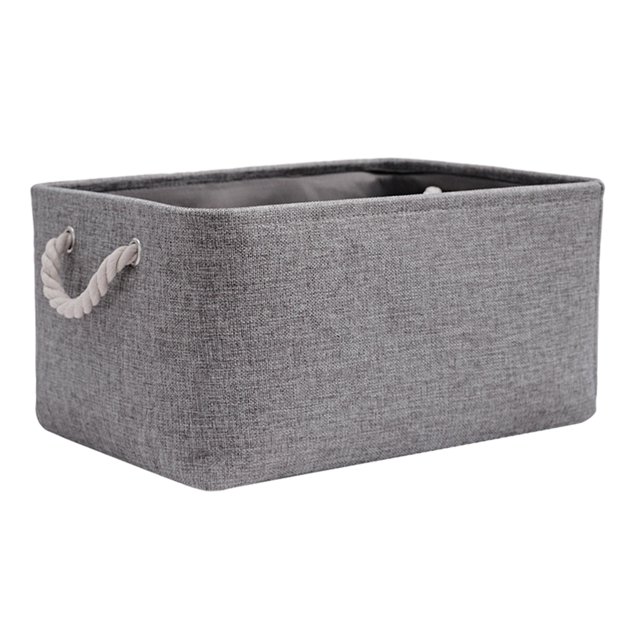 maskred Sturdy And Durable Cabinet Storage Bag For Well Organized Space Foldable Storage Box With Handle Cotton Multifunctional gray 1Set