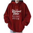 thumbnail image 1 of Penkiiy Chandails à Capuche pour Femmes Mode Décontractée Imprimé à Manches Longues Col Rond T-Shirt Haut Rouge Vêtements Y2K, 1 of 5