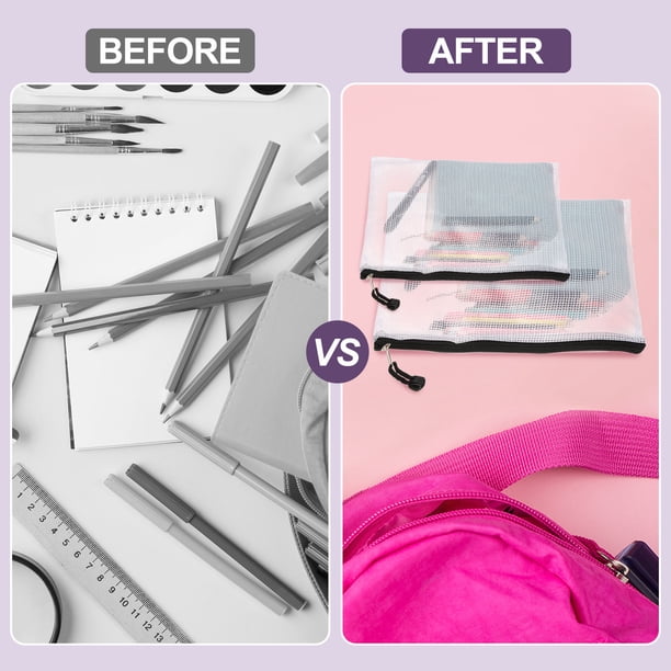 Clear Vinyl Zipper Pouch 4-pack Waterproof Office Home Supply Organizers Clear Vinyl Zipper Pouch 4-pack Waterproof Office Home Supply Organizers