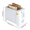 thumbnail image 4 of Mistaha Stainless Steel Bread Toaster with 6 Temperature Settings and Timer Function - Compact 2 Slice Wide Slot Toaster for Home Kitchen Office Use - White US Plug, 4 of 7