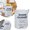 thumbnail image 1 of BKER Panier à Linge en Lin à Motifs Sans Couvercle Grand Dessus Ouvert Sale Tissu Élégant et Respirant pour Chambre Ou Salle de Bain Conception Facile et Durable, 1 of 5