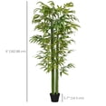 thumbnail image 3 of HOMCOM 6FT Artificial Bamboo Tree in Pot for Indoor, Green, 3 of 10