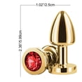 thumbnail image 5 of Rear Assets Petite Aluminum Anal Plug, Gold/Red, 5 of 5