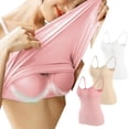 thumbnail image 2 of Timegard Camisoles pour Femmes 3 Pcs avec Soutien-Gorge Intégré Col Rond Bretelles Spaghetti Ajustées Douces Maillots de Corps Décontractés Hauts de Pyjama, 2 of 6