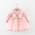 thumbnail image 4 of RKSTN Robe pour Tout-Petites Filles Robe à Manches Longues Version de Robe pour Enfants pour Filles Loli-ta Nœud Patchwork Robe de Princesse Robe d'Automne, 4 of 6