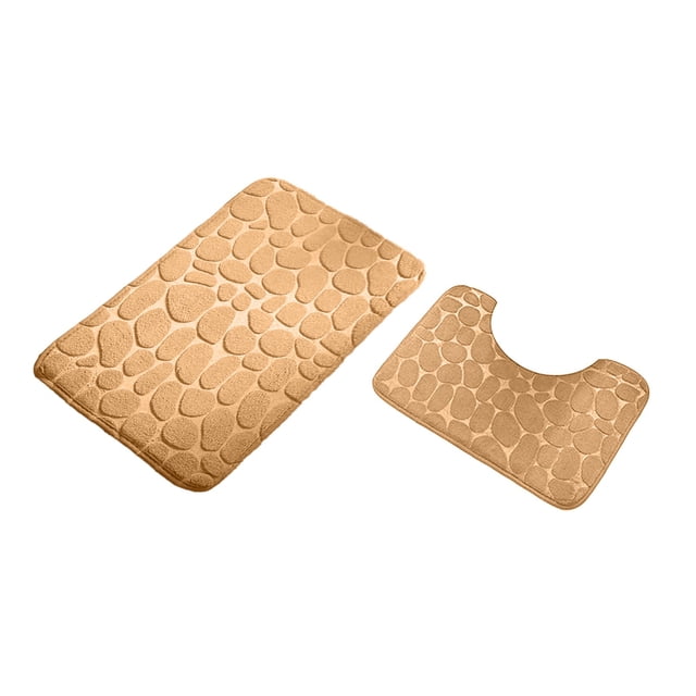 Yhmxh Toilet Seat Cover Bathroom Accessories Raised Toilet Seat With Handles Bathroom Rug Set of 2 Foam Bath Mat Toilet Mat Soft Absorbent Thick Rug Non-Slip Backing Universal Machine Washable pad pad