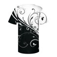 thumbnail image 4 of CEHVOM T-shirt à Manches Courtes Décontracté pour Femmes, Col Rond Imprimé, Ample, Blouse, Liquidation, 4 of 5