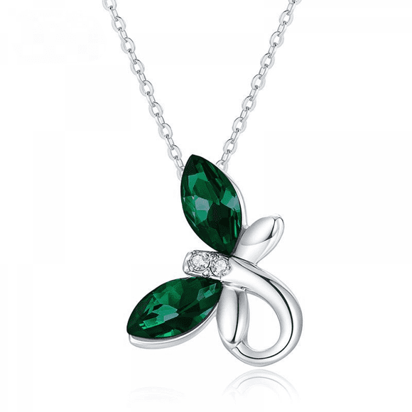 Romantic valentine's day Nyårsgåva Necklace with precious stones, Kristallhänge Necklace, Jewelry for women, Birthstone Necklaces for women, Butterfly