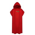 thumbnail image 1 of Yingyy Bathrobe Windproof Fast Drying Replacement Short Sleeve Men Women Thermal Bathrobe Hooded Solid Color Beach Seaside Pool Swimming Robe Red, 1 of 9