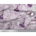 thumbnail image 2 of Soimoi Silk Fabric Fish & Ship Ocean Print Sewing Fabric Yard 42 Inch Wide, 2 of 3