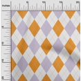thumbnail image 2 of oneOone Velvet Orange Fabric Check Argyle Craft Projects Decor Fabric Printed By The Yard 58 Inch Wide, 2 of 4