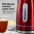 thumbnail image 4 of Hamilton Beach Electric Tea Kettle, Water Boiler & Heater, 1.7 Liter, Cordless Serving, 1500 Watts for Fast Boiling, Auto-Shutoff and Boil-Dry Protection, Red with L, 4 of 8