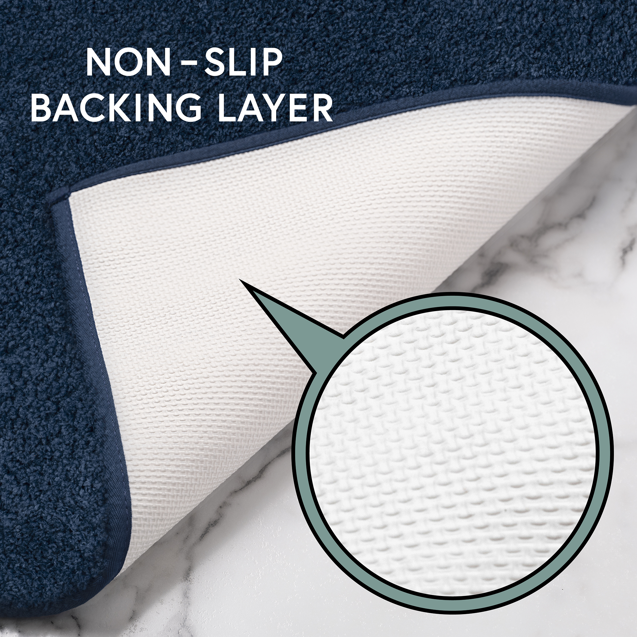 Better Homes & Gardens Ultra Soft Polyester Bath Rug, 20X34, Blue Admiral