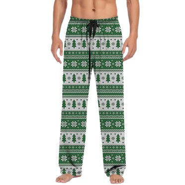 HNMKIU Men's Casual Pants Christmas Printed Comfortable Pajama Trousers with Drawstring and Pockets for Everyday Wear and Relaxation