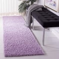thumbnail image 1 of SAFAVIEH August Shag Collection 2'3" x 6' Lilac AUG900V Solid 1.2-inch Thick Runner Rug, 1 of 4