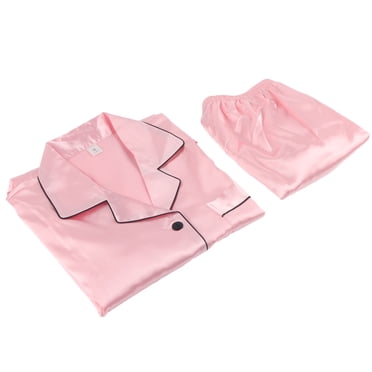 Pyjama en Soie d'Imitation Ensemble de Pyjama pour Femmes Pyjama en Soie d'Imitation Manches Longues Tenue Décontractée Rose Pur Respirant Confortable pour Dormir à la Maison