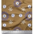 thumbnail image 1 of Soimoi Polyester Crepe Fabric Berries & Damask Decorative Print Fabric by The Yard 42 Inch Wide, 1 of 3