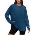 thumbnail image 1 of Diufon Oversized Sweatshirt for Women Long Sleeve Crewneck Loose Pullover Tops Solid Color Fall Fashion Clothes, 1 of 3