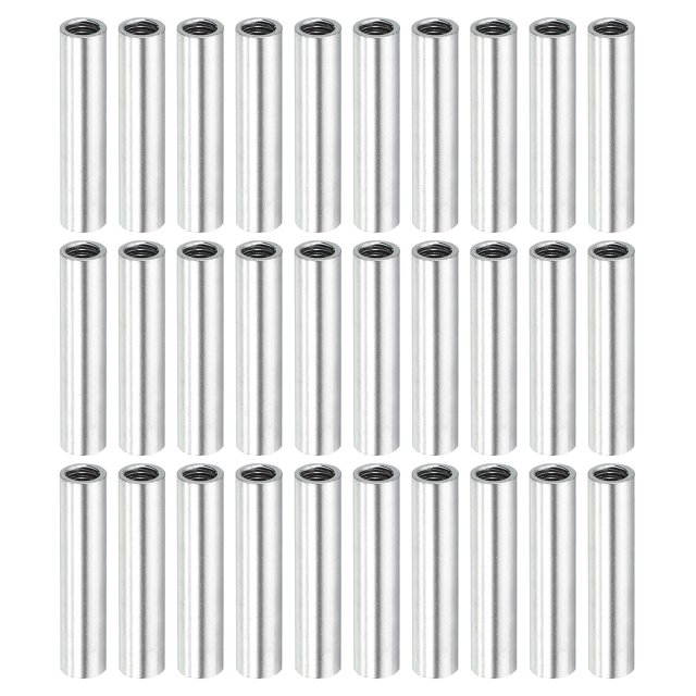 Unique Bargains Écrou d'Accouplement Rond M4x0.7mm 25mm Manchon Fileté Tige de Connecteur Barre Tige Tube 30 Pack