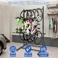 thumbnail image 3 of GloryStar Freestanding Bike Rack for 5 Bicycles, Vertical Indoor Storage with Adjustable Height, Heavy Duty Steel, 300 Lbs Capacity, 3 of 9