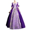 thumbnail image 2 of UPPADA Costumes Gothiques pour Femmes Robes Victoriennes à Manches Longues Robe Corset Grande Taille Robe Maxi Fluide Robe de Fête Robe Cocktail Robe de Mascarade à Lacets Jolies Robes de Bal Soldes de Liquidation, 2 of 5