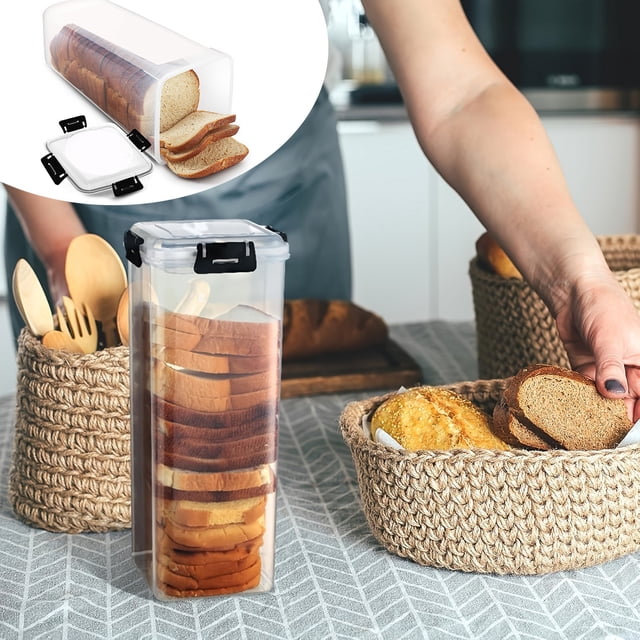 Airtight Bread Storage Container with Convenient Drawer for Kitchen Pantry Organization and Fresh Food Preservation