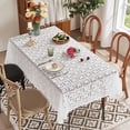 thumbnail image 1 of Amzcrzy Polyester Tables Cover Table Cloths with Fringe Decorative Cover Sofa Cover for Tables 55X55 Inch Washable Table Cover Sqaure Table Cloth for Wedding Party Machines Washable, 1 of 7