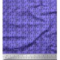 thumbnail image 1 of Soimoi Purple Velvet Fabric Triangle Geometric Printed Craft Fabric by the Yard 58 Inch Wide, 1 of 3