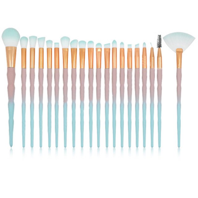 UPGRATOR Detail Eyeshadow Brushes 20Pack With Shaped Handle For Professional Makeup Techniques