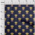 thumbnail image 1 of oneOone Cotton Poplin Fabric Leaves & Lotus Block Decor Fabric Printed BTY 42 Inch Wide, 1 of 4