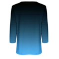 thumbnail image 4 of Yuyuzo Womens 3/4 Sleeve Tops Basic Button Crew Neck Solid Color Loose Fitted Tunics Tee Blouses, 4 of 5