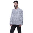 thumbnail image 2 of Atasi Kurta Décontractée Imprimée à Col Chinois Chemise Ethnique Kurta Courte pour Homme Tunique, 2 of 5