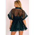 thumbnail image 4 of Robe Transparente en Maille à Pois pour Femme, Été, Mini Bikini avec Ceinture, Couvre-Maillot, 4 of 4