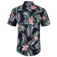thumbnail image 2 of XZNGL Chemise Décontractée pour Homme à Imprimé, Boutonnée, à Manches Courtes, Haut Hawaïen, Blouse, 2 of 8
