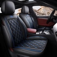 thumbnail image 2 of Maidao Car Seat Covers for FIAT for Panda 2011-Present 5 Seats Leather Waterproof Front Rear Cushion Protector Full Set Black and Blue, 2 of 8
